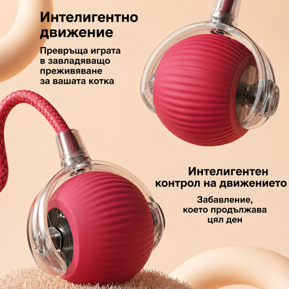 Интерактивна топка за котки с ЛЕД